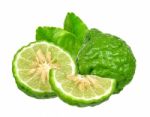 Bergamot Fruit Isolated On The White Background Stock Photo