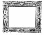 Retro Revival Old Silver Frame Stock Photo