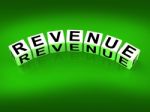 Revenue Blocks Mean Finances Revenues And Proceeds Stock Photo