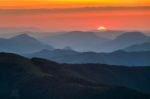 Ridges With Sunset Stock Photo