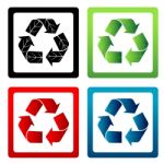 Set Of Recycle Symbols Stock Photo