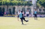 Bangkok, Thailand - Nov 2016: In The Nov 23, 2016. Youth Soccer Match, In Pieamsuwan Elementary School Stock Photo