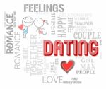 Dating Word Shows Find Love And Romance Stock Photo