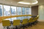 Big Conference Room In High Building Stock Photo