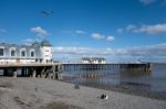 Cardiff Uk March 2014 - View Of Penarth Pier Stock Photo