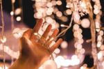 Christmas Lights Background Lights Blurred Bokeh Stock Photo