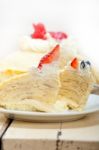 Crepe Pancake Cake Stock Photo