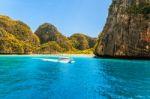 Maya Bay Phi Phi Islands Andaman Sea Krabi, South Of Thailand Stock Photo