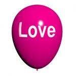 Love Balloon Shows Fondness And Affectionate Feelings Stock Photo