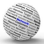 Network Sphere Definition Means Global Communications And Online Stock Photo