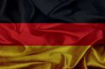 German Grunge Waving Flag Stock Photo