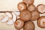 Shiitake Mushrooms Stock Photo