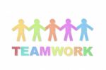 People And Teamwork Word Stock Photo