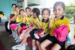 Kindergarten Students Visit The Zoo, In The Jul 15, 2016. Bangkok Thailand Stock Photo