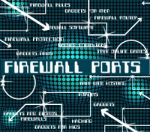 Firewall Ports Represents No Access And Defence Stock Photo