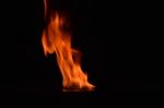 Beautiful Fire Flames On Black Background Stock Photo