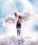 Guardian Angel,3d Mixed Media For Book Illustration Or Book Cover Stock Photo