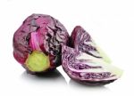 Red Cabbage On White Background Stock Photo