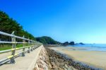 Beautiful Seascape And Blue Sky Stock Photo