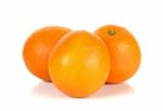 Orange Fruit Isolated On The White Background Stock Photo