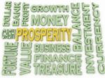 3d Imagen Prosperity Concept Word Cloud Background Stock Photo