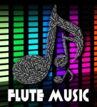 Flute Music Means Sound Track And Audio Stock Photo