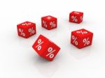 Percentage Dice Stock Photo