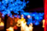 Blury Christmas Lights Stock Photo