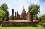 Unesco World Heritage Site Wat Chana Songkhram In Sukhothai Stock Photo