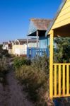 Beach Huts At Hunstanton Stock Photo