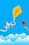 Flying Kites Stock Photo