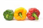 Fresh Colorful Paprika Isolated  Stock Photo