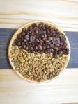 2 Colors Coffee Bean Stock Photo