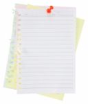 Blank Paper Sheet And Pin Stock Photo