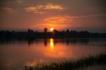 
Golden West Is About To Leave The Horizon. In The Beautiful Lig Stock Photo