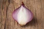 Shallot Still Life Wood Background Stock Photo