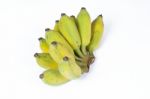 Banana And White Background Stock Photo