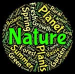 Nature Word Shows Words Rural And Text Stock Photo