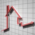 House Icon Showing House Price Going Up Stock Photo