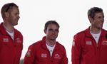 Red Arrows Pilots Entertaining The Crowds At Biggin Hill Stock Photo