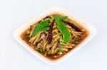 Thai Style Spicy Bamboo Shoot Salad Stock Photo