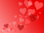 Hearts Background Means Valentines Day And Affection Stock Photo