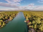 Bojana River And Ada Island In Ulcinj, Montenegro Stock Photo