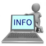 Info On Laptop Means Information Knowledge And Assistance Online Stock Photo