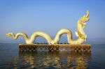 Naga  At Kwan Phayao Stock Photo