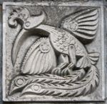 Bas-relief Of Fairytale Firebird Stock Photo