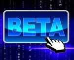 Beta Button Means World Wide Web And Network Stock Photo