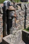 Old Water Pump At St Fagans National History Museum Stock Photo