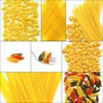 Various Type Of Italian Pasta Collage Stock Photo