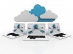 Cloud Computing Devices Stock Photo